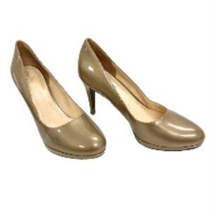 NIKE Air COLE HAAN Nude Patent Leather Shiny Round Toe Classic Pumps Womens 11 B